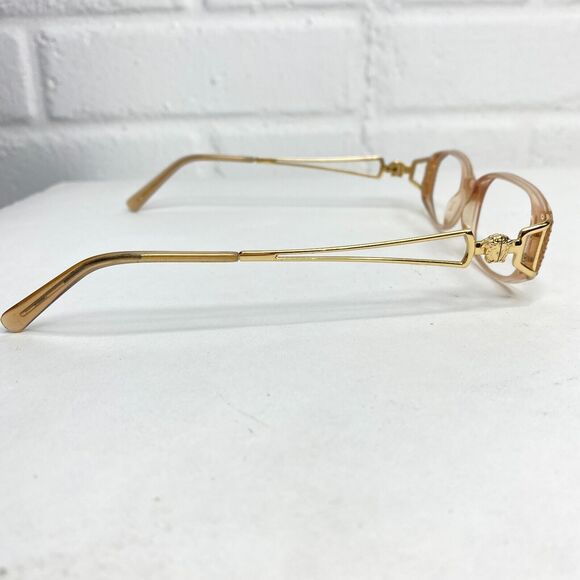 Versace Mod Eyeglasses Sunglasses Frames Gold Rectangular 51[]15 H1974 - Picture 5 of 9